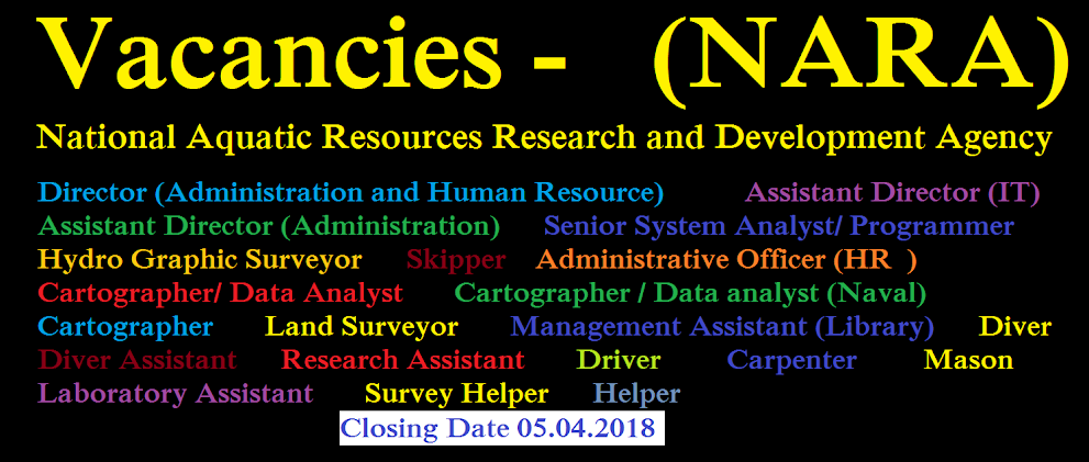 Vacancies - National Aquatic Resources Research and Development Agency (NARA)
