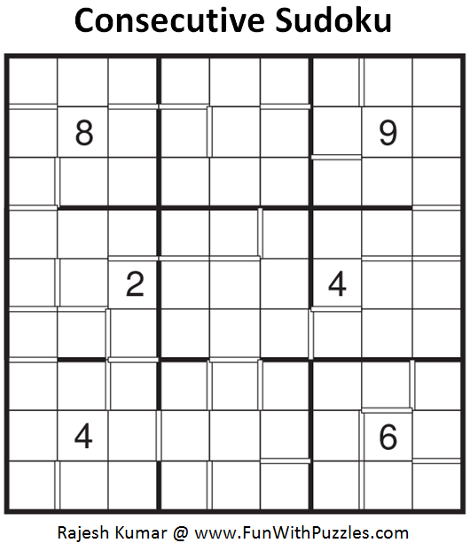 Consecutive Sudoku (Daily Sudoku League #125)