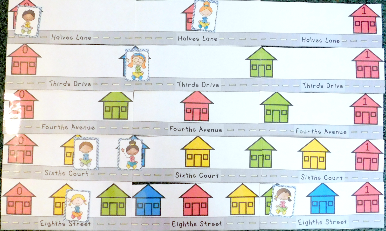 worksheet Teaching Fractions teaching number line fractions with a freebie the owl teacher colored paper clips for on in