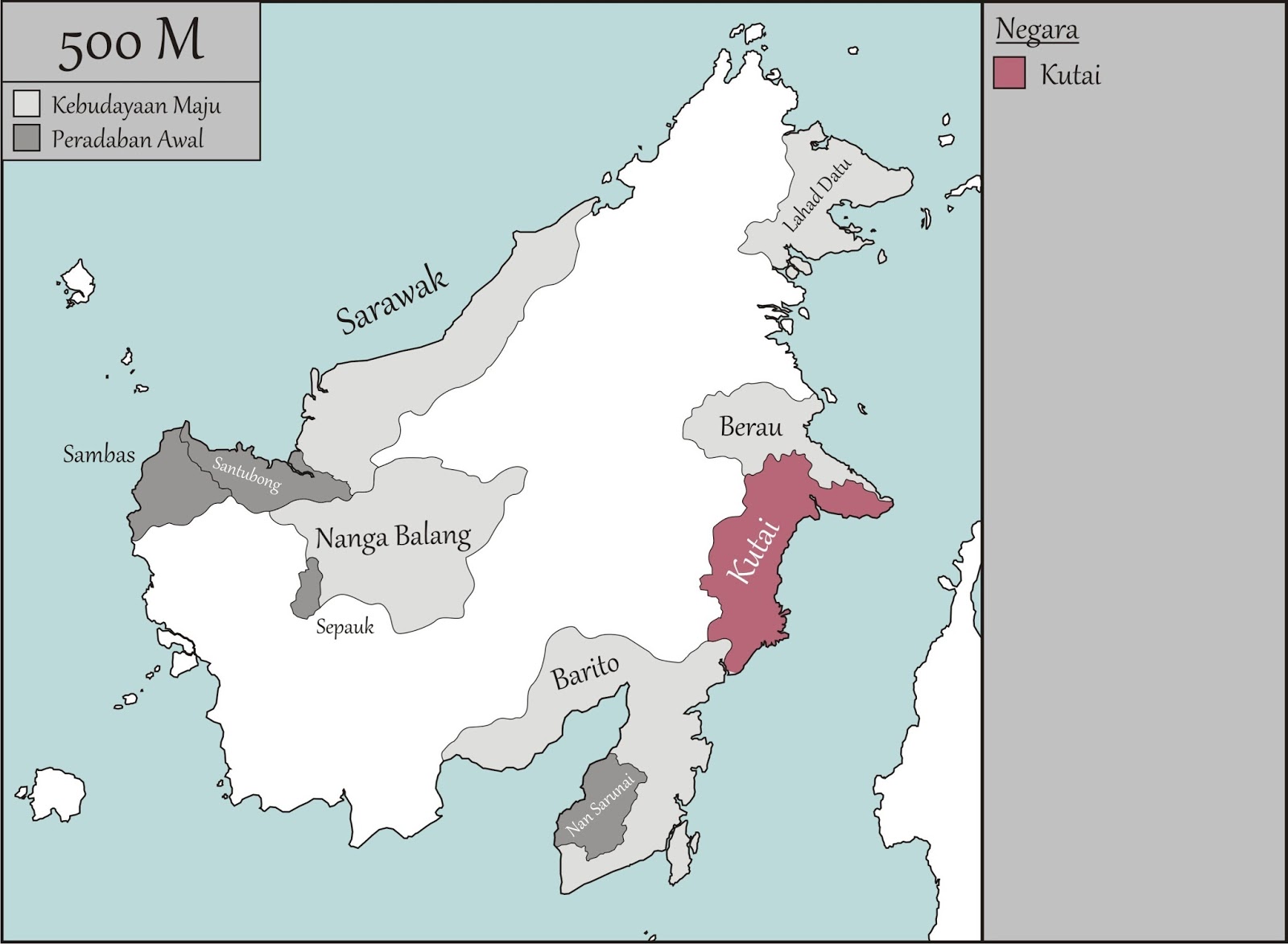 Alanqa Kronologi Sejarah Pulau Kalimantan 45 000 Sm 2017 M