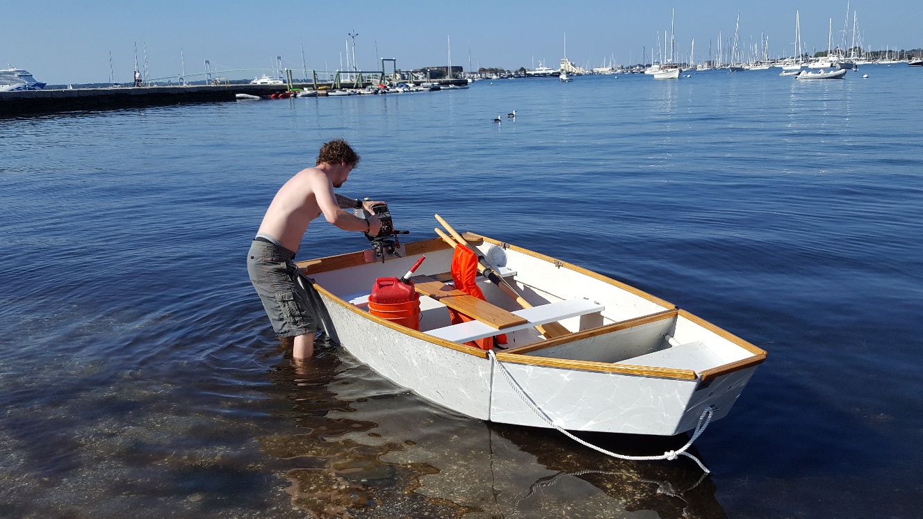 TANTON YACHT DESIGN Nesting Dinghy in 3 pieces.
