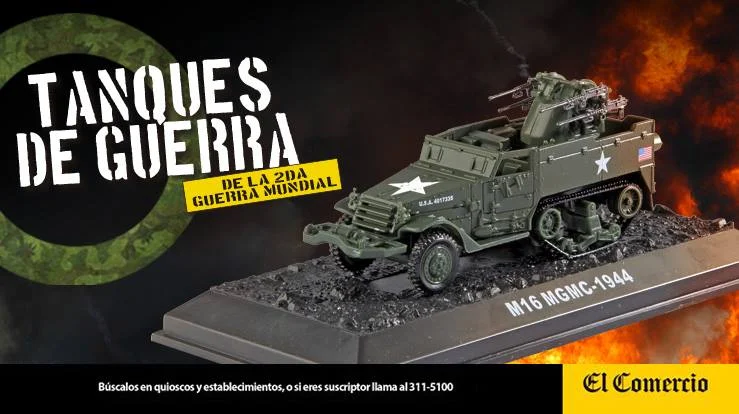 coleccion tanques de guerra de la segunda guerra mundial, M16 MGMC 1:72