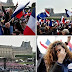 Festejan en la explanada del Louvre el triunfo de Macron