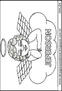 Anjinho Desenho de anjinho para colorir