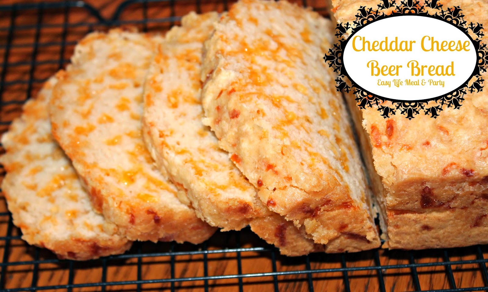 Ceddar Cheese Beer Bread - Easy Life Meal & Party Planning - This is the easiest bread in the world to make and it is so melt in your mouth good!