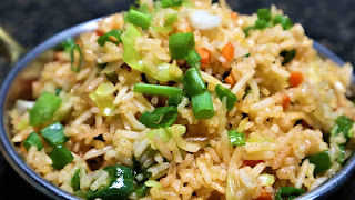 बचे हुए चावलों से कम समय में झटपट बनाये शेजवान फ्राइड राइस-Schezwan fried Rice