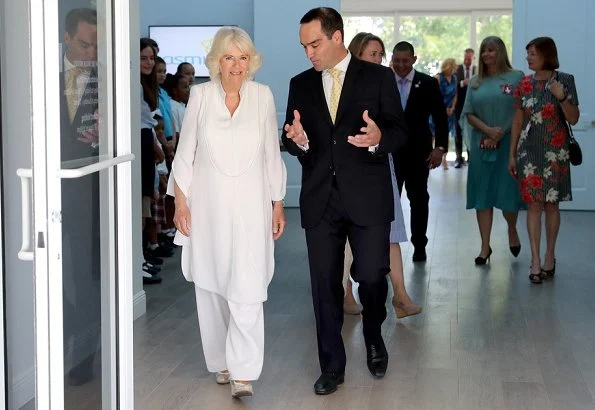 The Duchess of Cornwall visited Jasmine Villa Hospice in Grand Cayman.Jasmine Hospice is a not-for-profit organisation