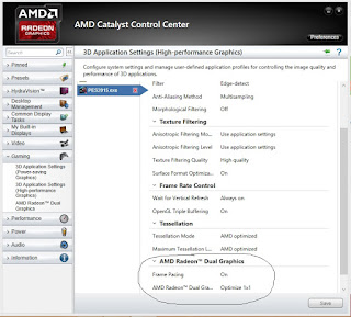 Cara setting VGA AMD Catalyst Control agar tidak Lag pada 