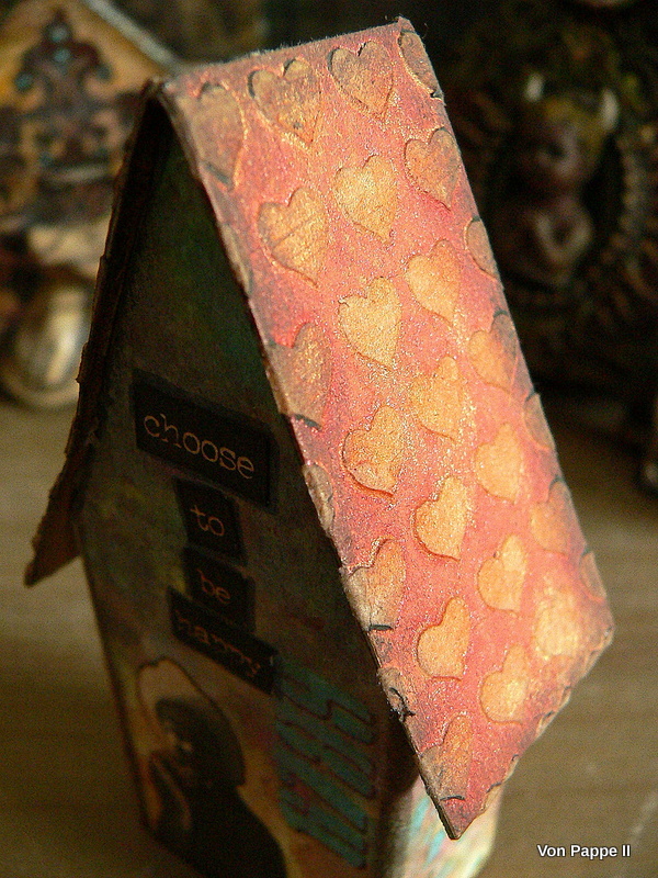 Von Pappe II Two Tiny Mixed Media Houses