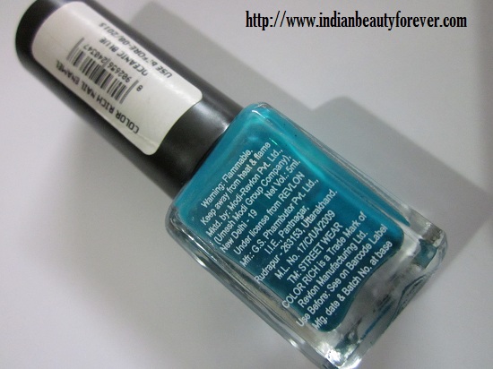 Street wear Nail paint in Oceanic Blue Review, Swatches