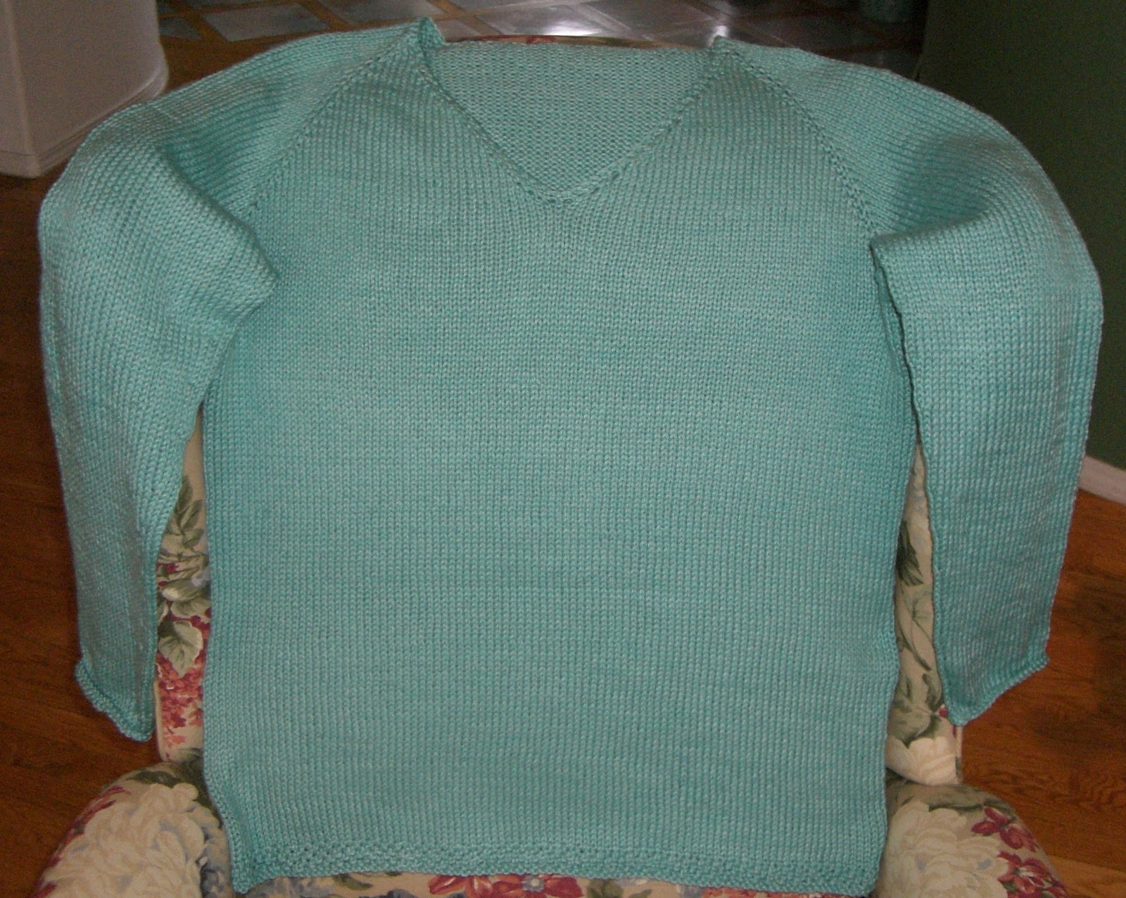 Nancy's Arts & Crafts A Knitted Gift Top Down VNeck Sweater