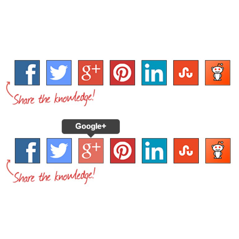 Flat Social Sharing Buttons for Blogger