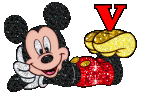 Alfabeto tintineante de Mickey Mouse recostado V. 