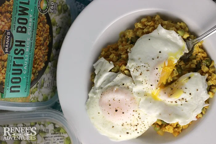 Easy Curry Cauliflower Rice Bowl with Egg