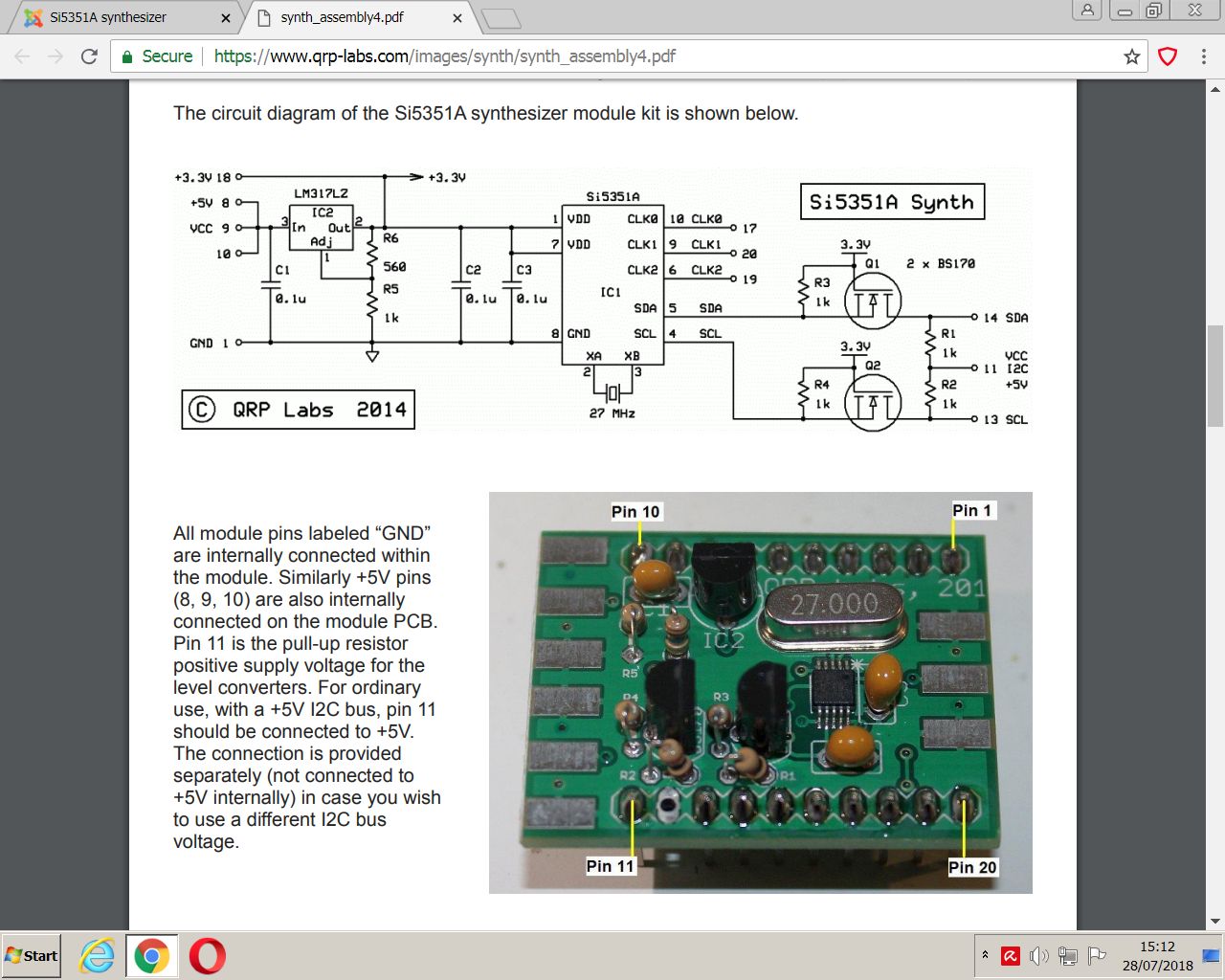 HAMRADIOAL A reliable oscillator using the Arduino and SiLabs SYNTH