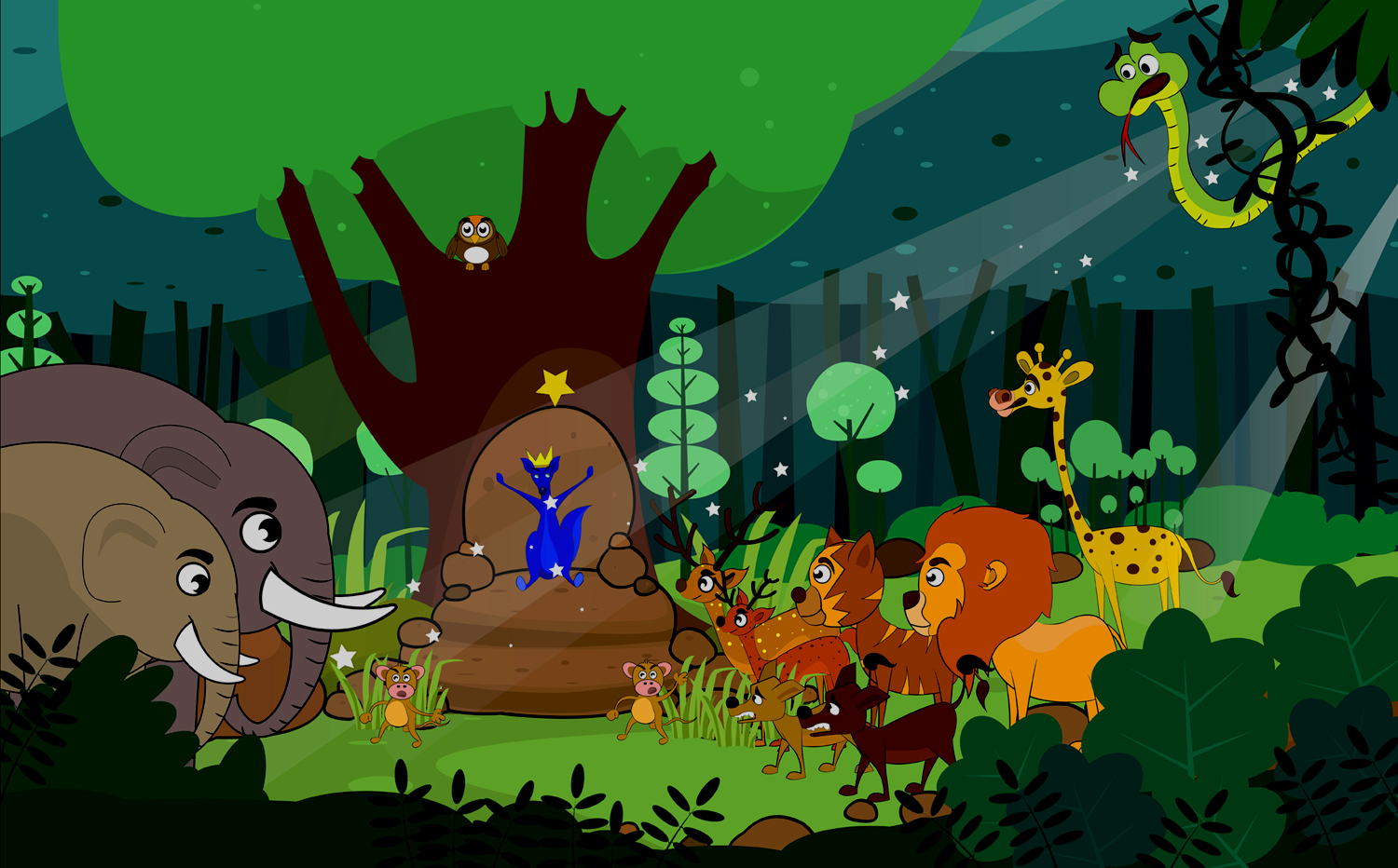 Selva Art: Cartoon forest