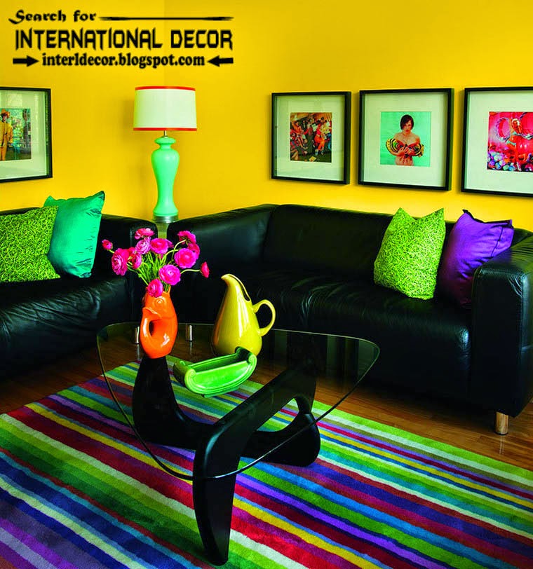 best color combinations and color schemes in the interior 2015, colorful rugs