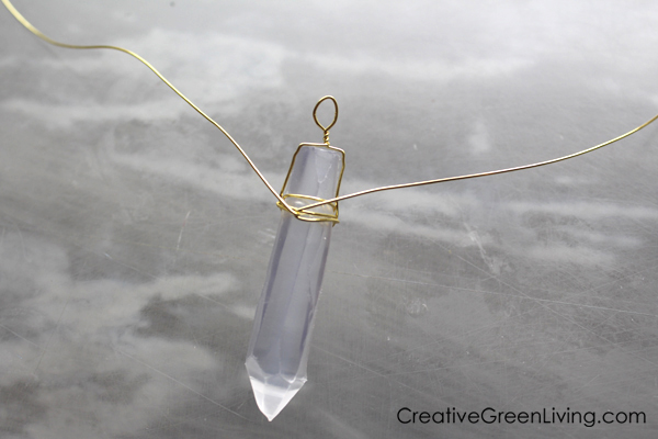 wire wrapped crystal necklace tutorial