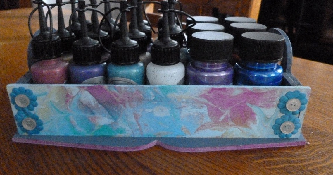 Jennifer's Crafting Rainbows MDF Craft Storage Holder.