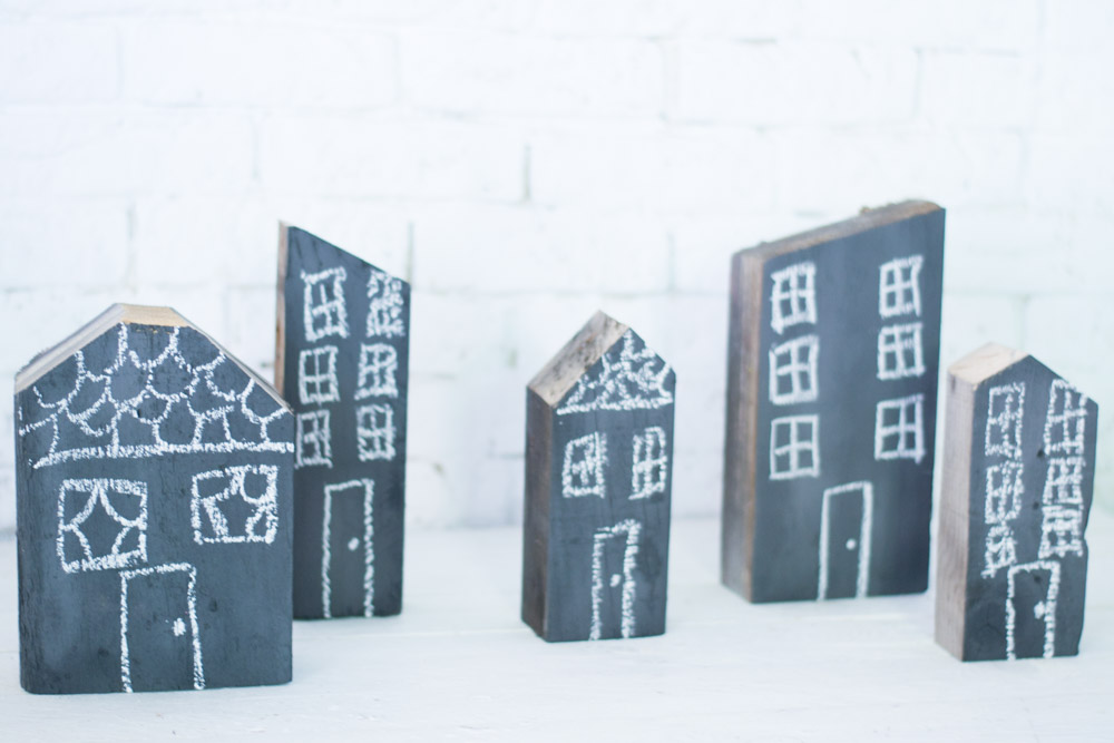 Ciudad casitas de madera diy Ciudad casitas de madera diy