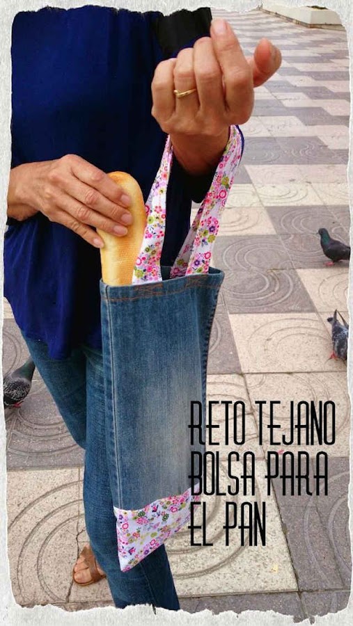 bolsa para el pan con vaqueros reciclados