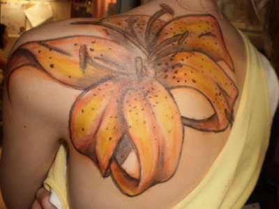 free design flower tiger lily tattoo There is an old fable from Asia about