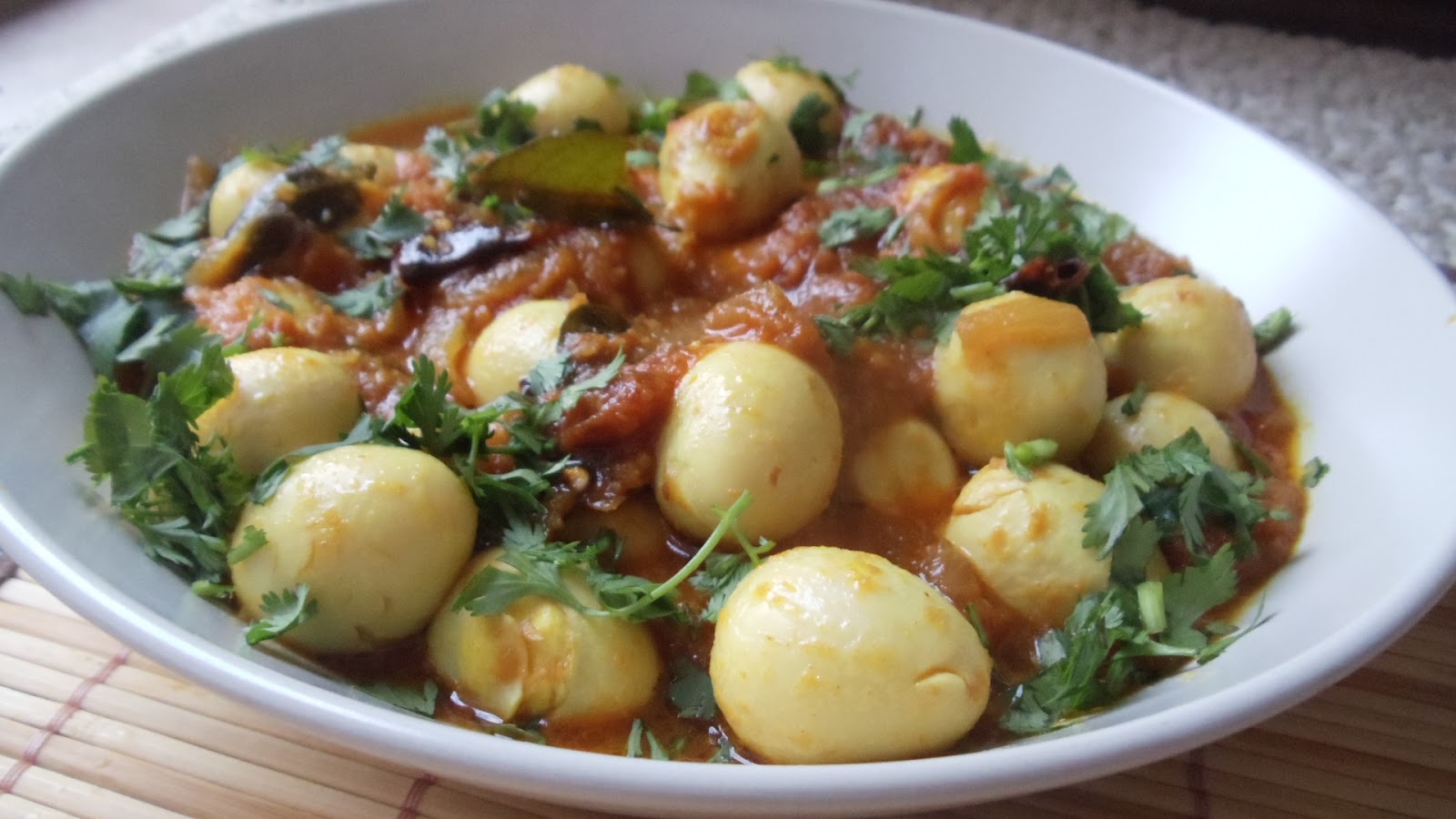 The food I cook... Quail Egg Curry