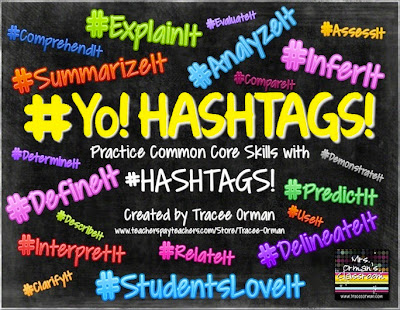 Common Core #Hashtags Activity - Great for Vocabulary & Reading Practice!