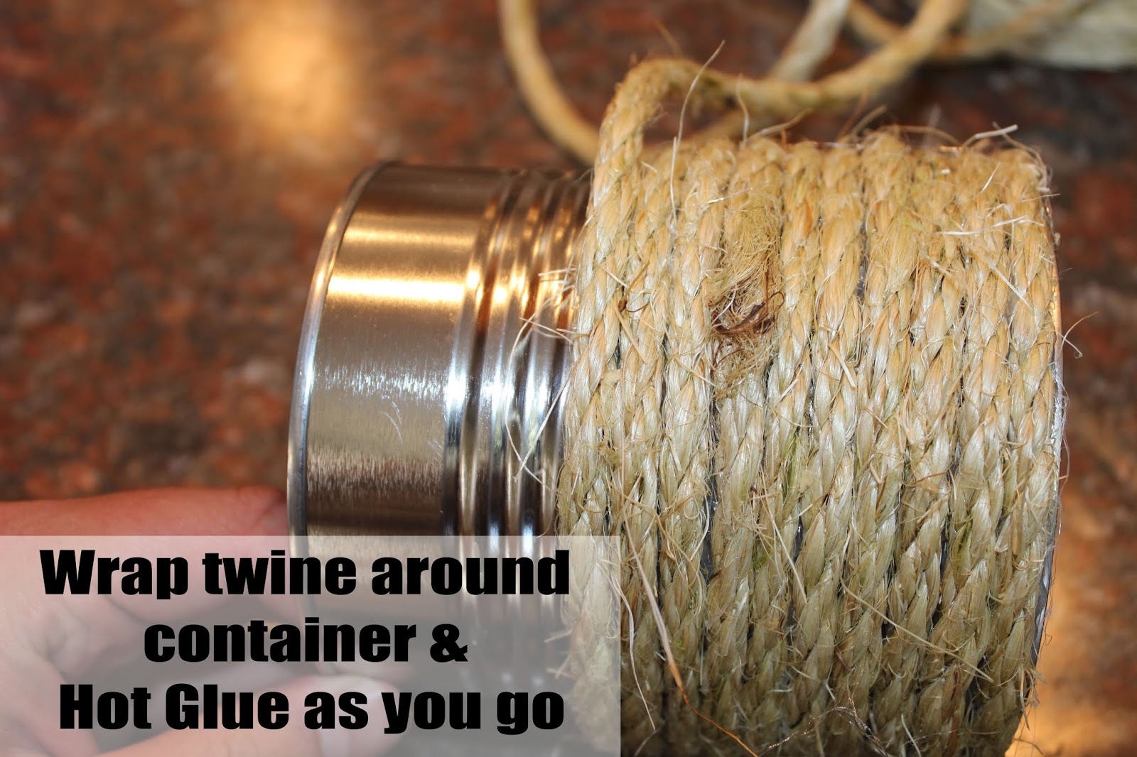 Twine Holder made from Formula Can