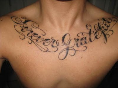 Upper Back Tattoo Text