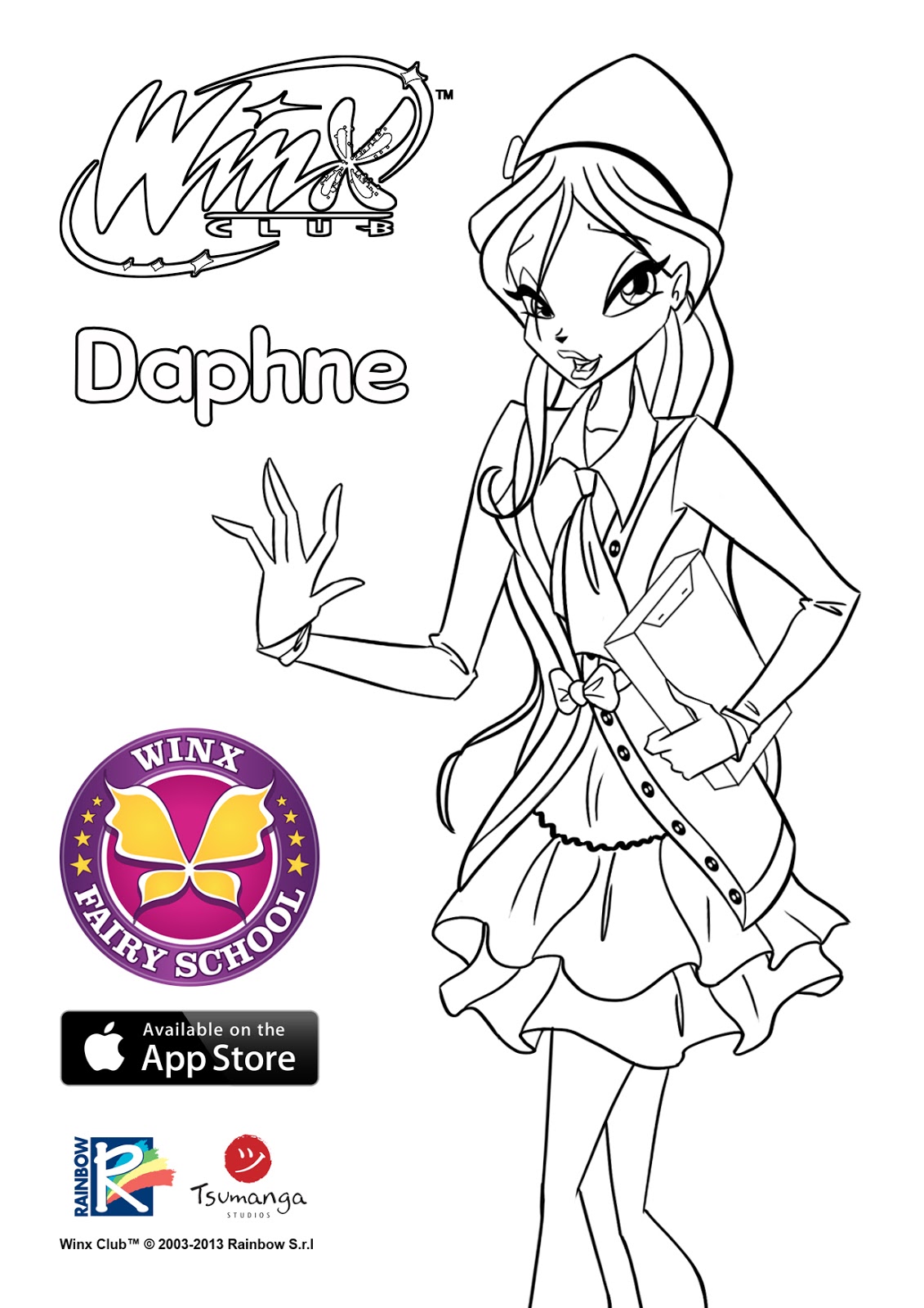 ¡Imagen oficial de Daphne 6º temporada para colorear! - Winx Club All1131 x 1600