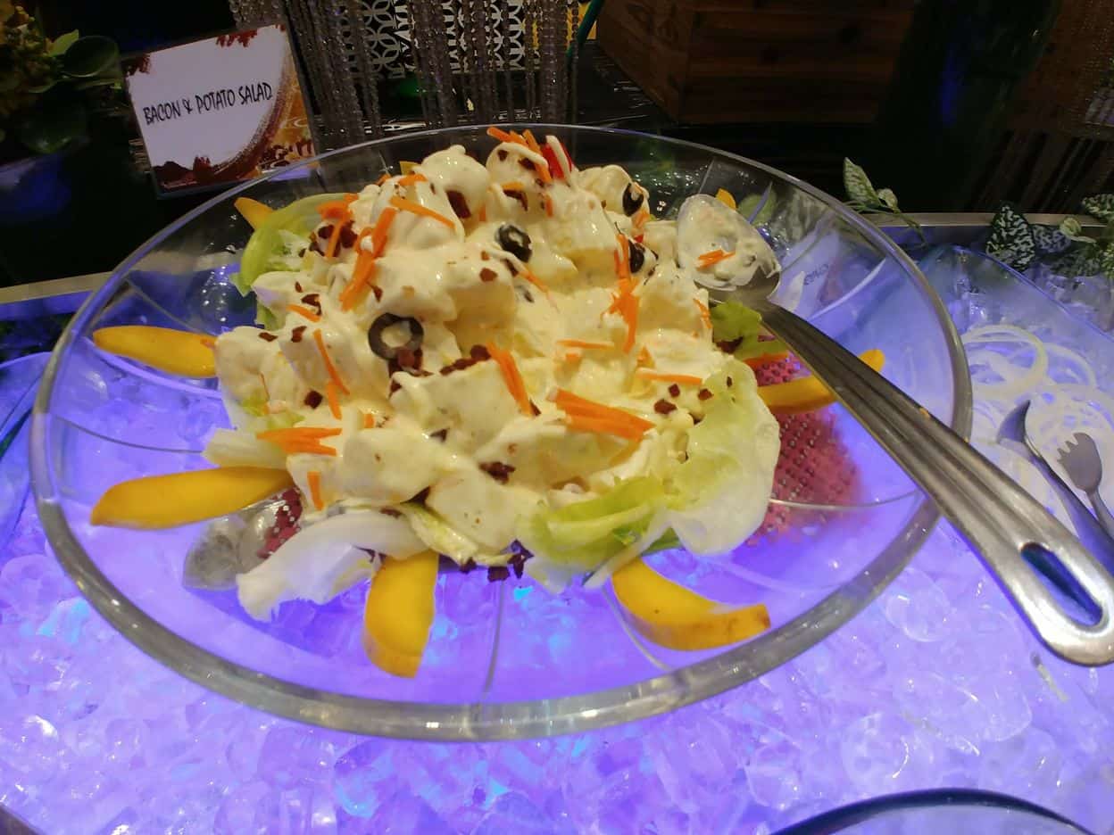 Bacon and potato salad at Buffet 101 Restaurant