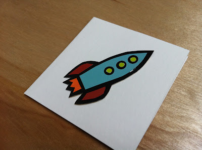 the contemplative creative rocket gift tag