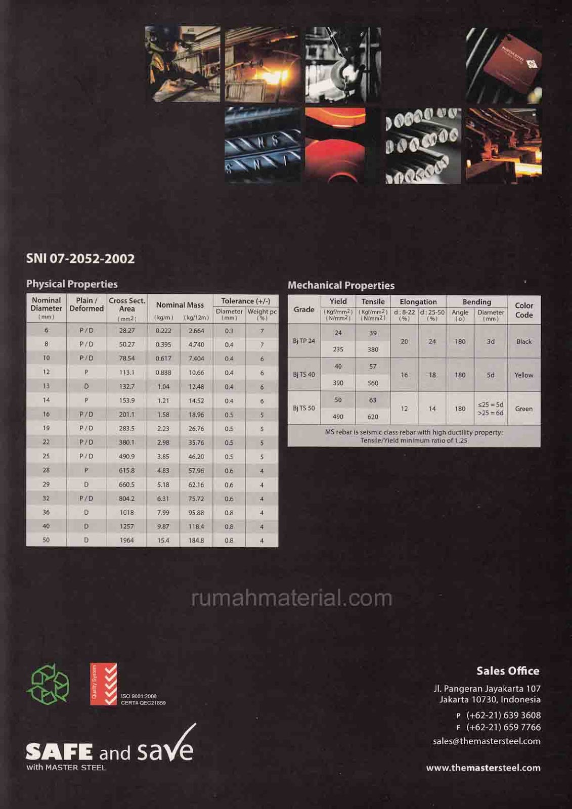 Besi Beton MASTER STEEL (MS) Rumah Material