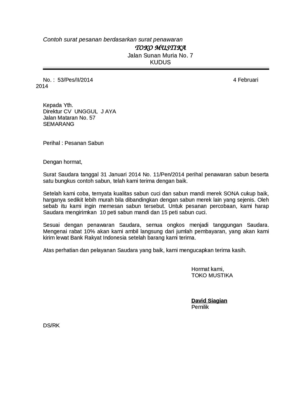 contoh surat pesanan barang wood scribd indo contoh surat pesanan barang wood scribd indo