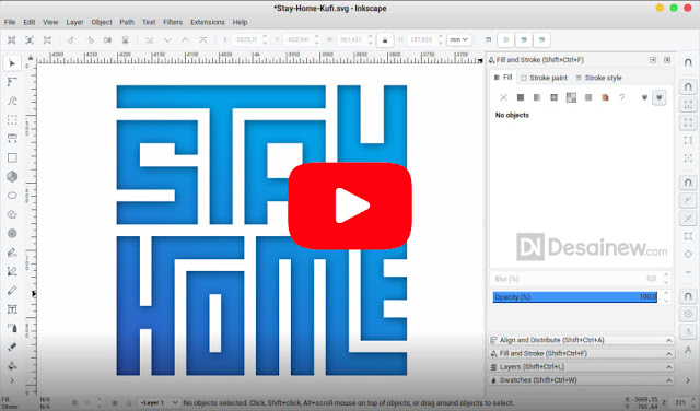 Typographic Text Tutorial like Kufic in Inkscape