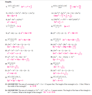 Mr. Camire's Math Class: Algebra 2 Chapter 4