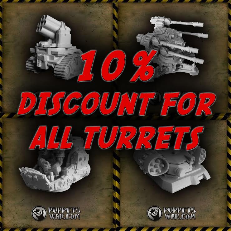 Wargame News and Terrain Puppetswar Selected Orc and Human Turrets
