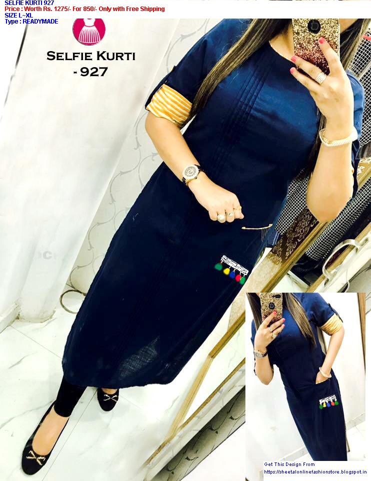 SELFIE KURTI 927 - Sheetal Online Fashion Store | A Quality Dress ...