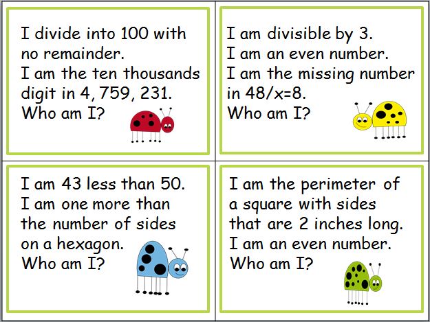 Classroom Freebies: Math Riddle Cards for Spiraled Review