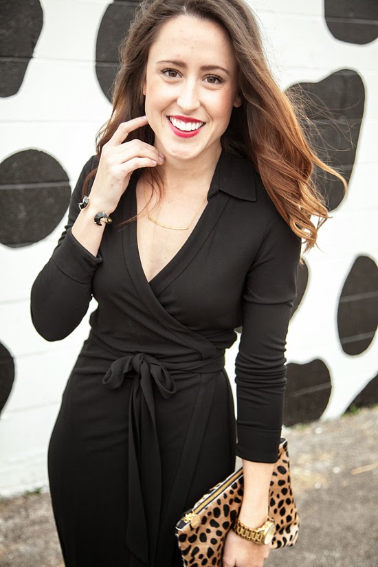 dvf collared wrap dress