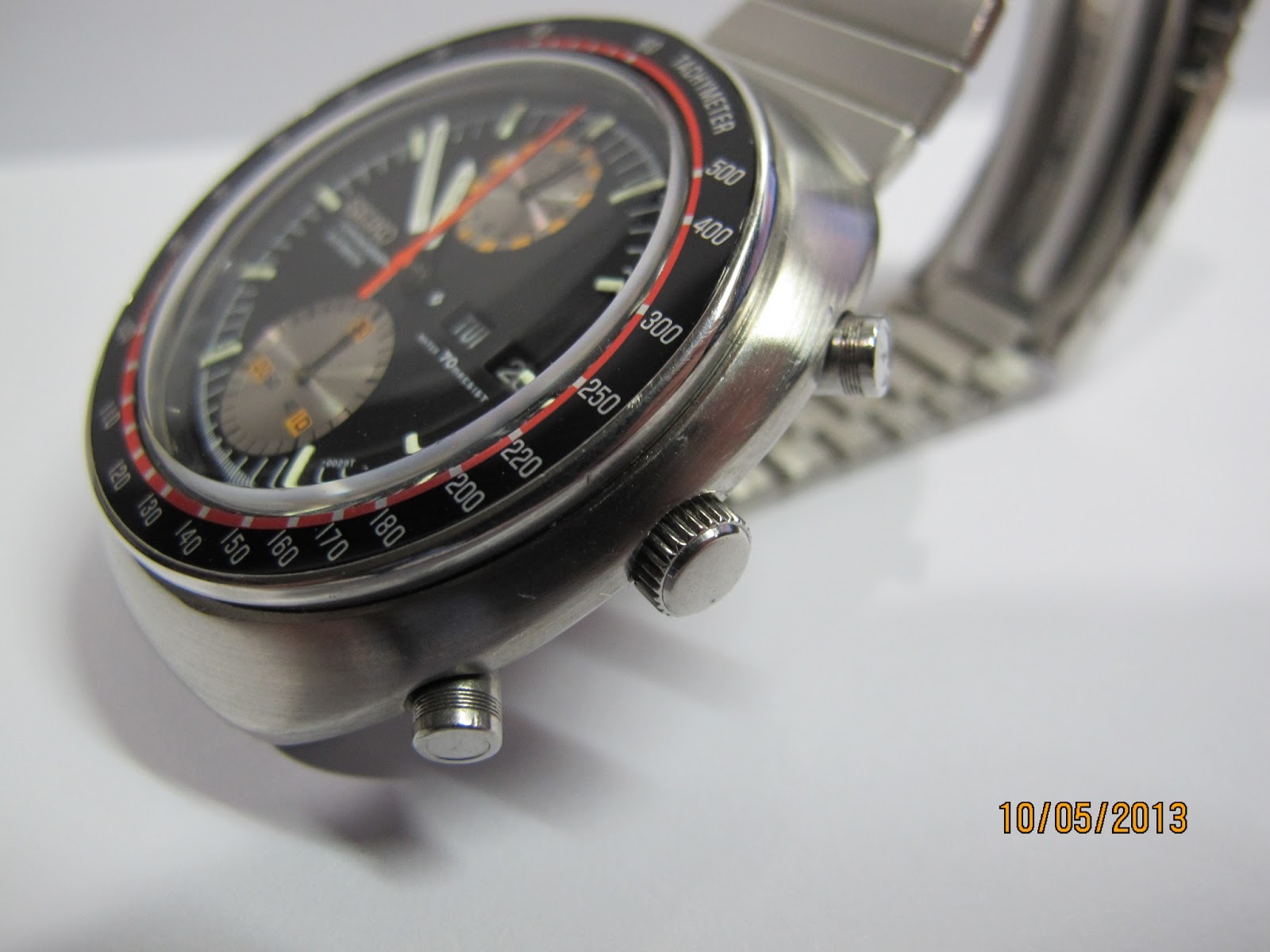 NUOVO CINTURINO OROLOGIO DA UOMO 19MM ACCIAIO PER SEIKO UFO 6138-0010 - Foto 7