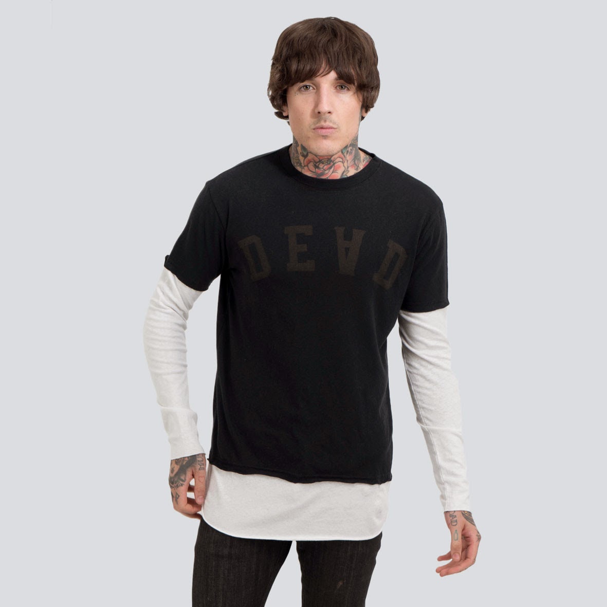 Camiseta de manga comprida por baixo Clearance