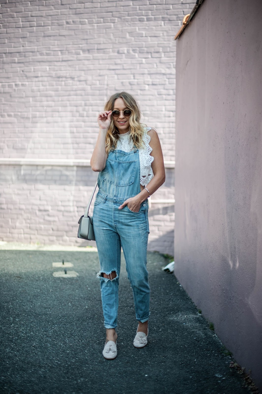 Her Name Is Sylvia How to make overalls look feminine