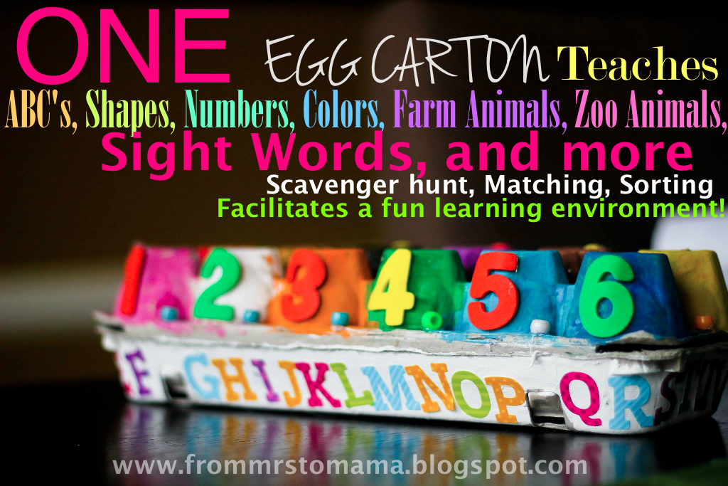 Egg Carton=Dozens Learning Opps