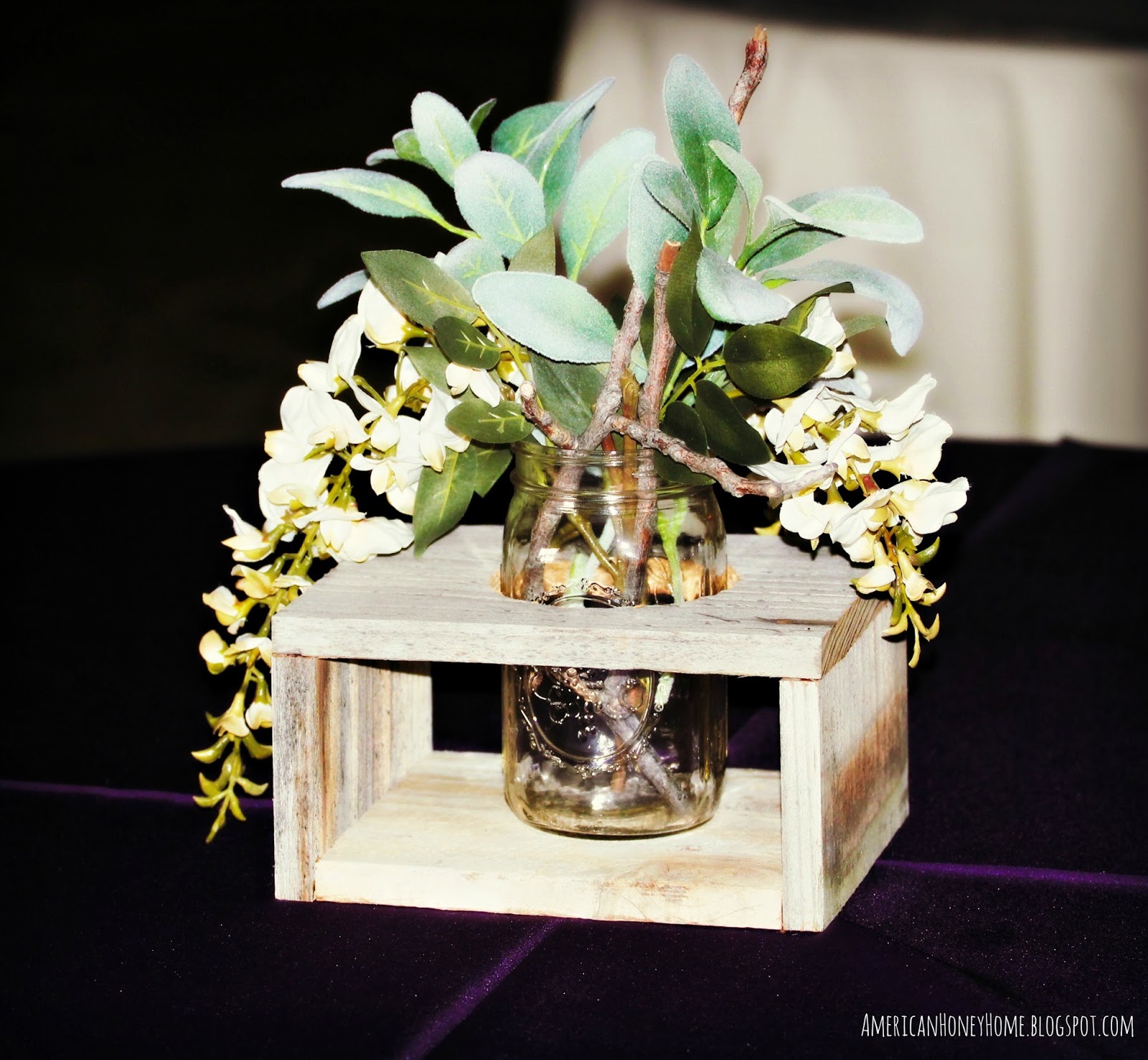 American Honey Home Barnwood & Mason Jar Centerpieces