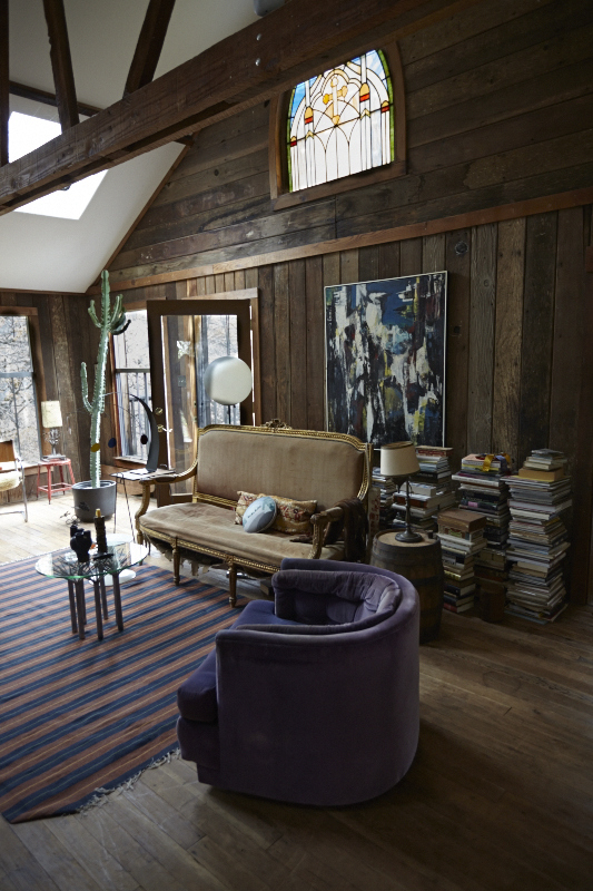 rustic barn living with mid century art + design. a barn in sonoma county. handcrafted modern.