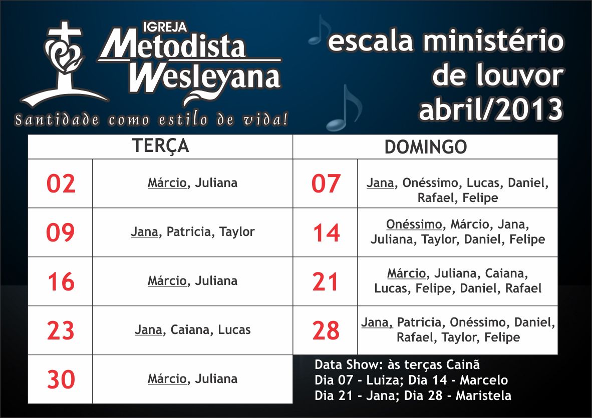 Igreja Metodista Wesleyana Pelotas/RS Ministério de Louvor Igreja Metodista Wesleyana Pelotas/RS Ministério de Louvor