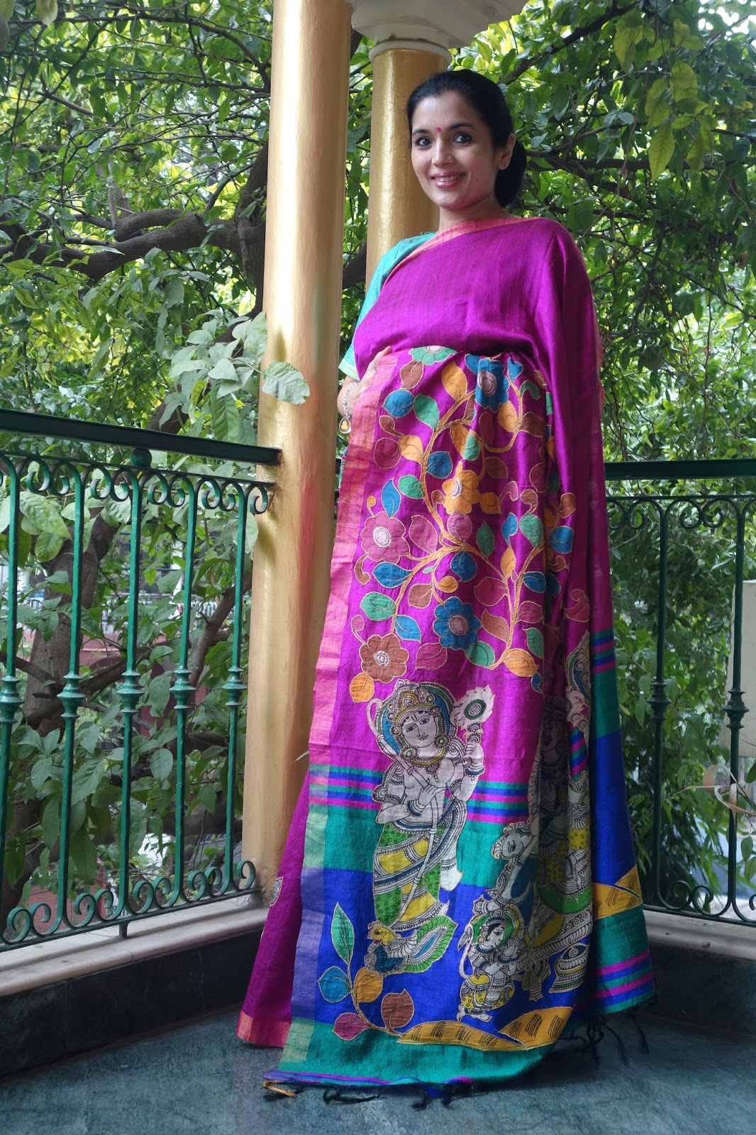 Sohum Sutras Kalamkari sarees with appliqué work