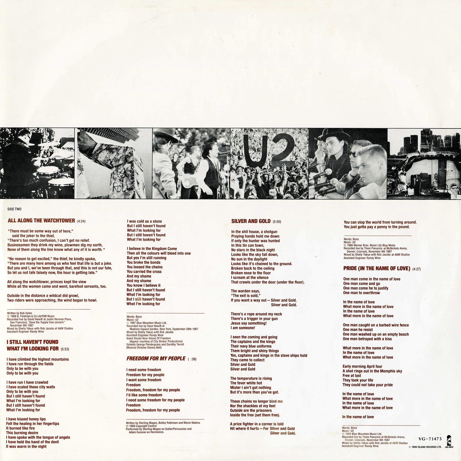 1988 Rattle And Hum U2 Rockronología